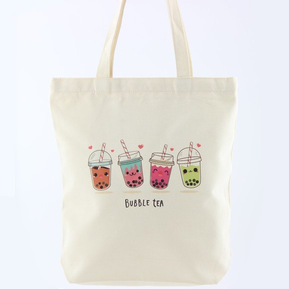 Bubble Tea Tote Bag Boba Shopping Tote - Picture 3 of 6